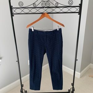 Banana Republic eyelet pants in navy